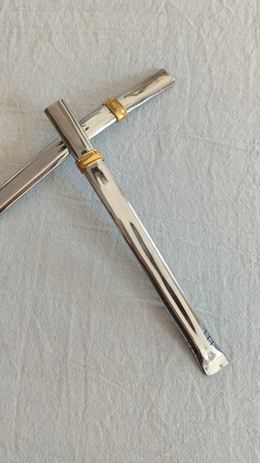 Bombilla Plana con dorado