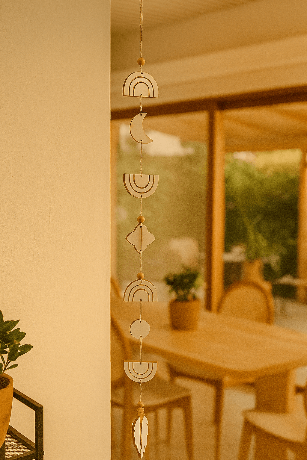 Colgante formas de madera