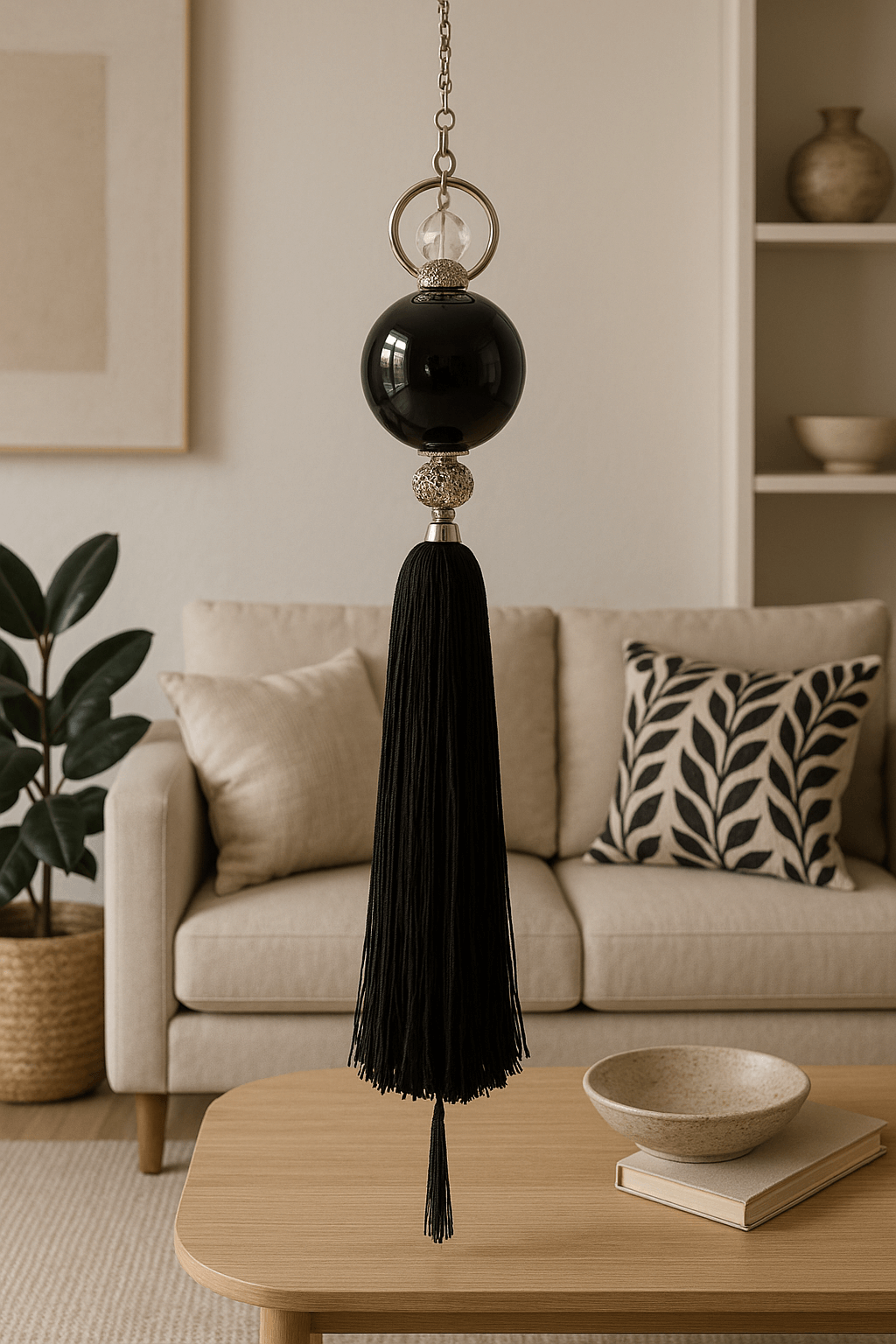 Sujeta cortina negro