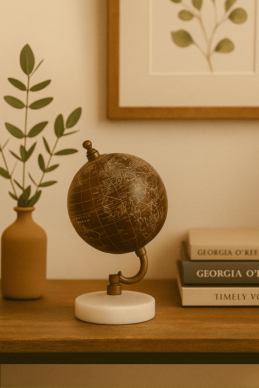 Globo terráqueo rústico