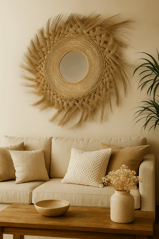 Espejo flecos irregulares