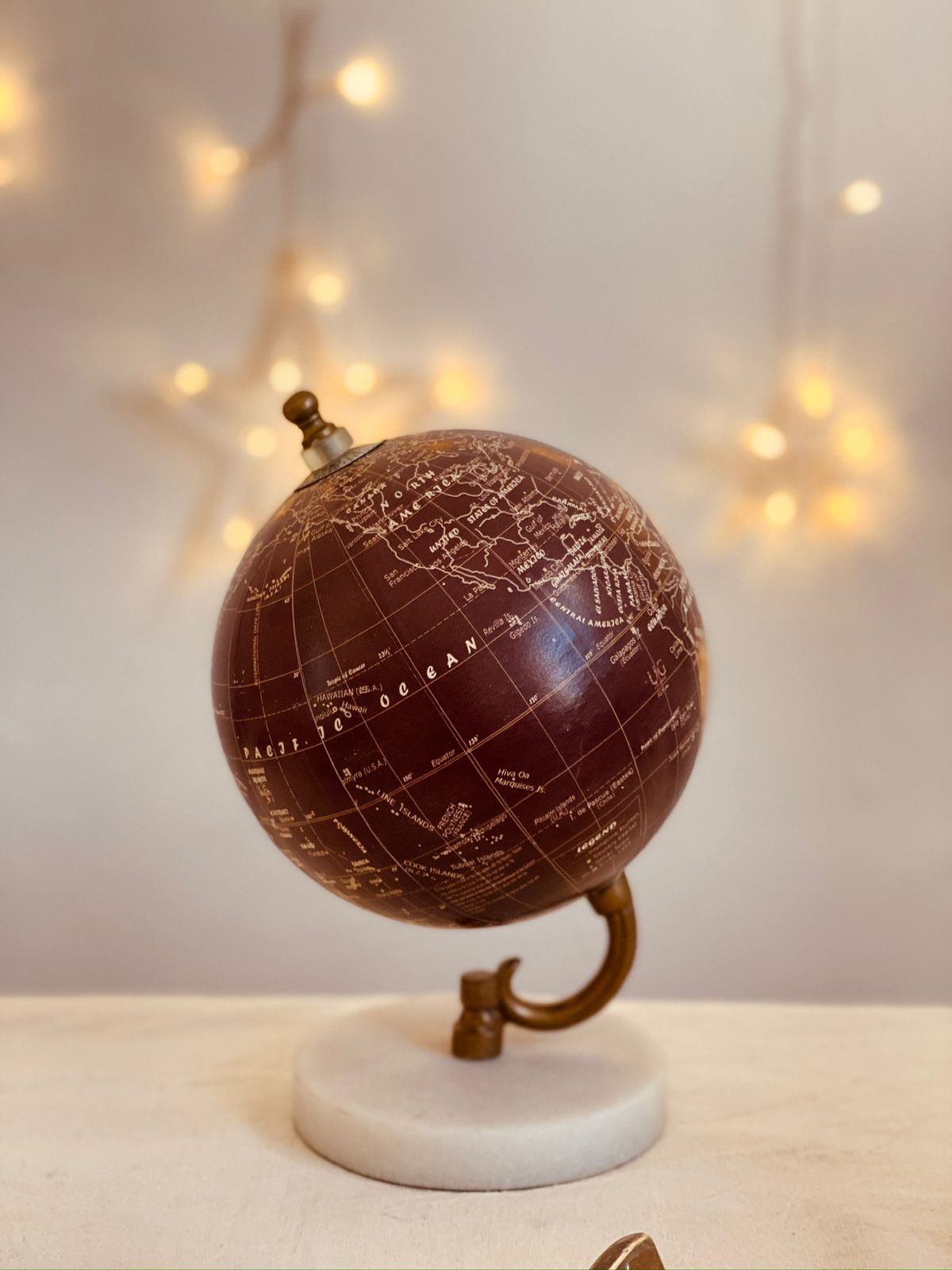 Globo terráqueo rústico