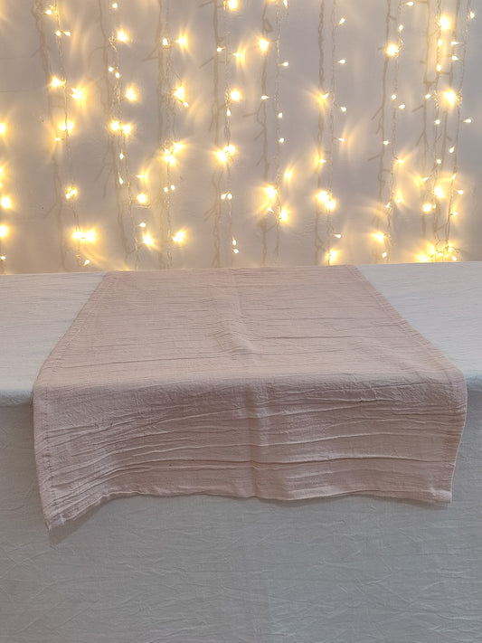 Camino de mesa rosado