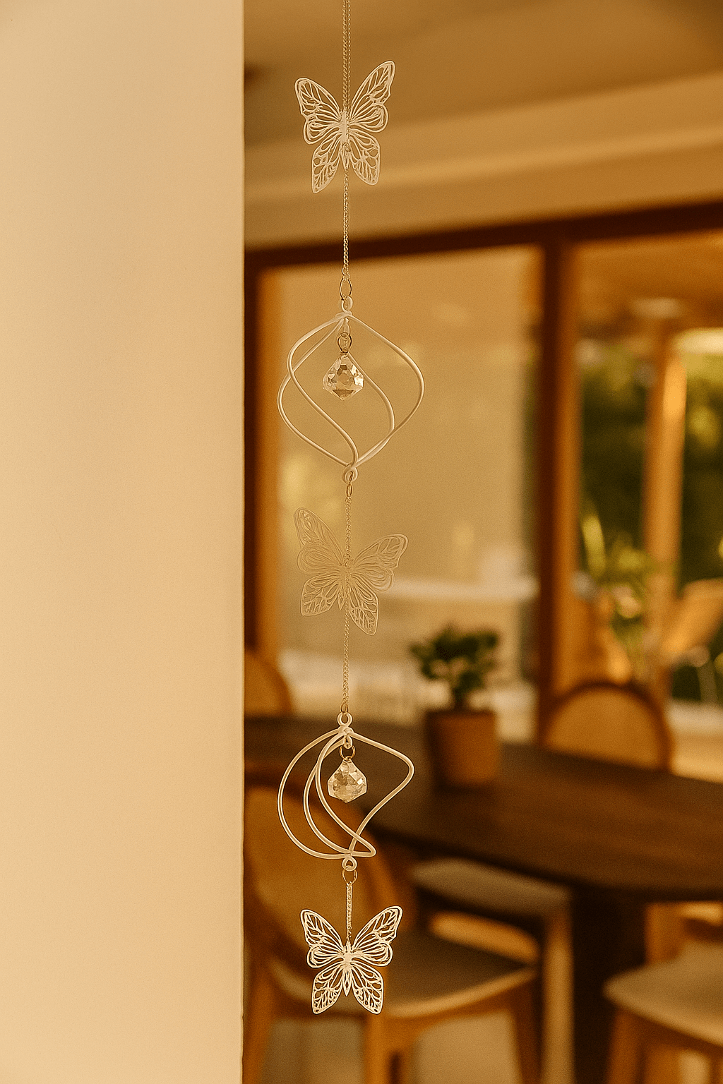 Colgante mariposas blanco