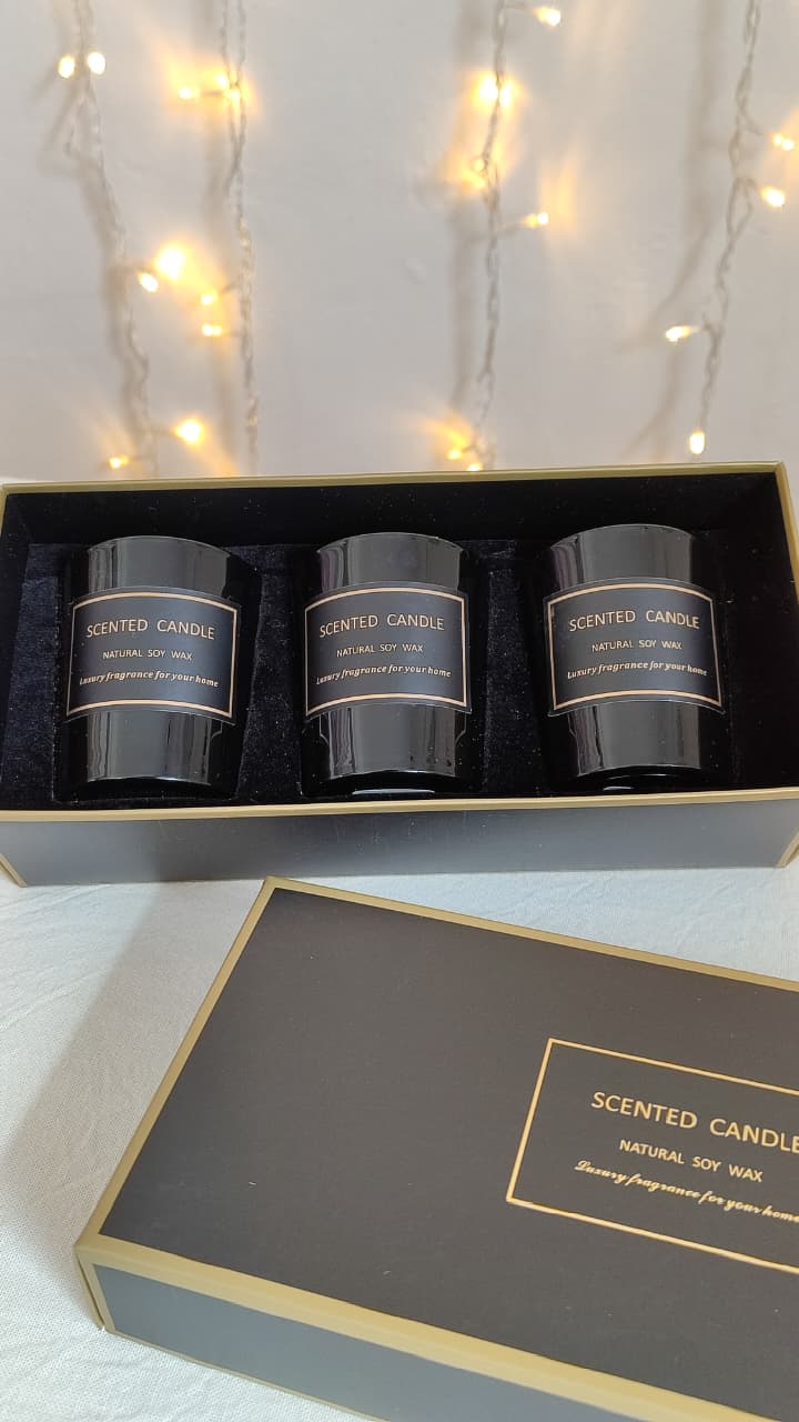 Set velas de vidrio