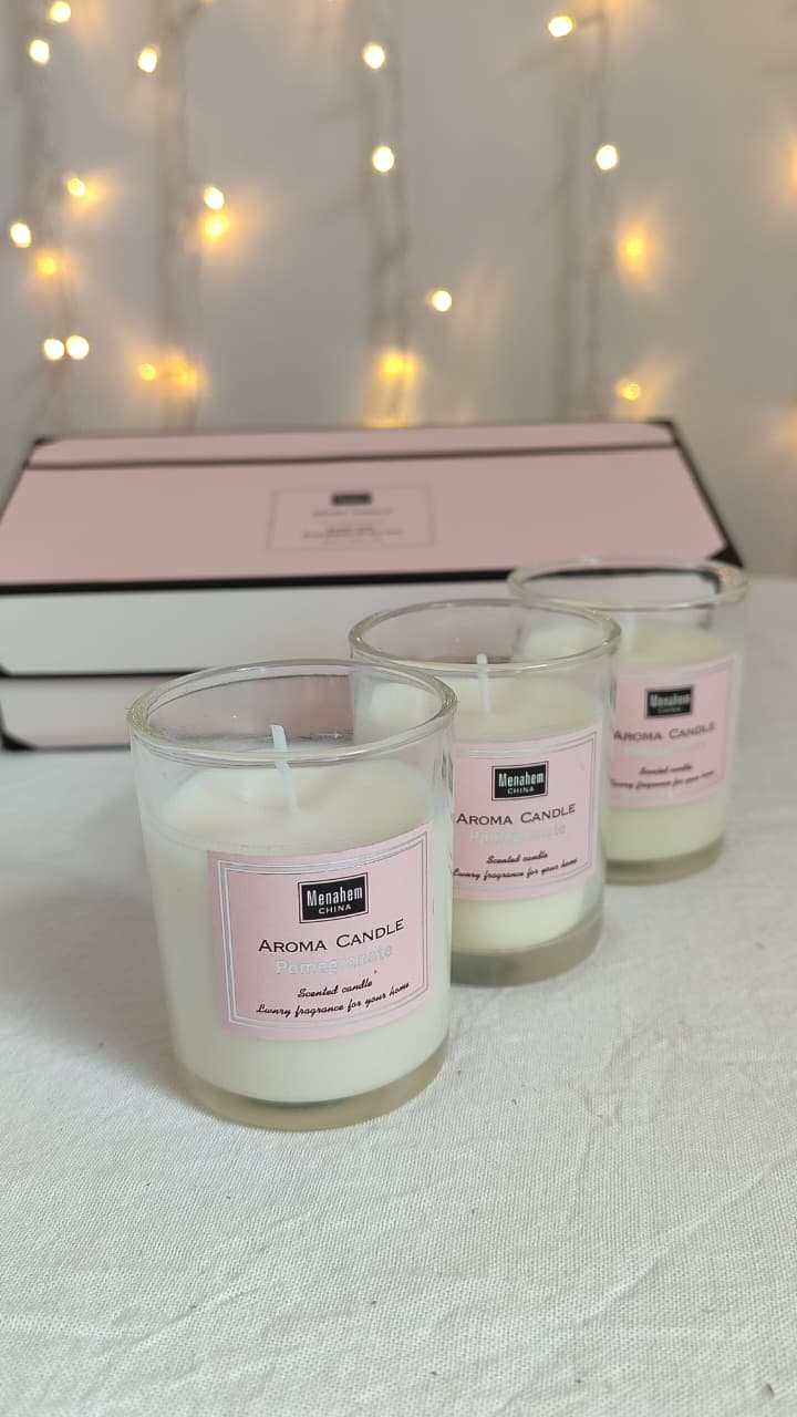 Set velas de vidrio