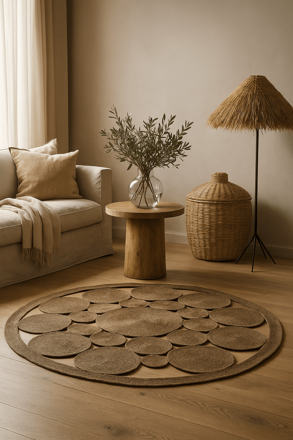 Alfombra de yute XXL