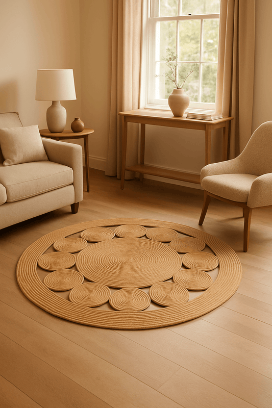 Alfombra de yute mediana