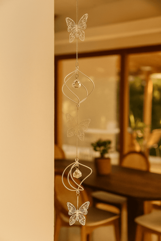 Colgante mariposas blanco