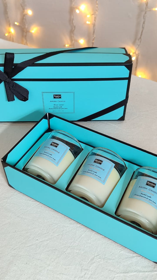 Set velas de vidrio