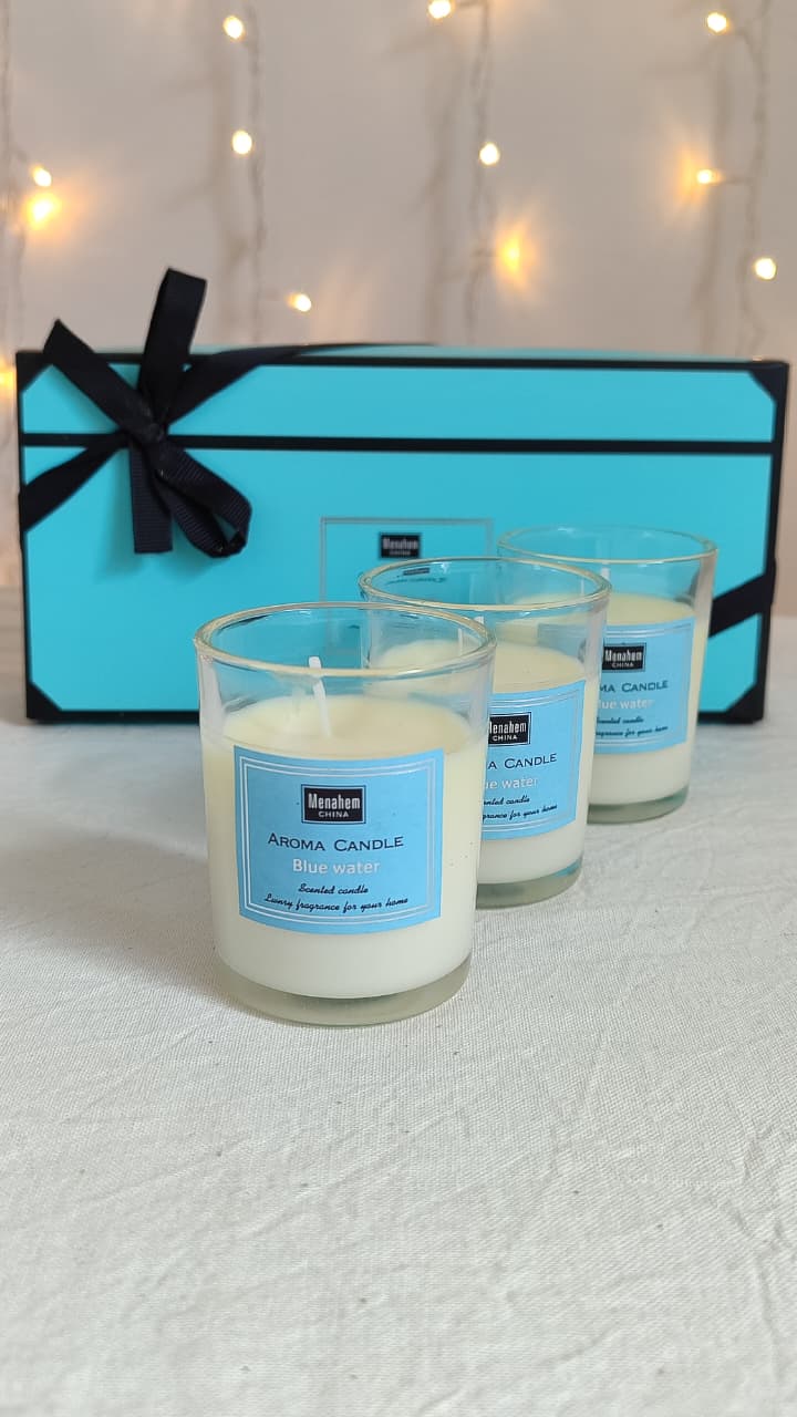 Set velas de vidrio